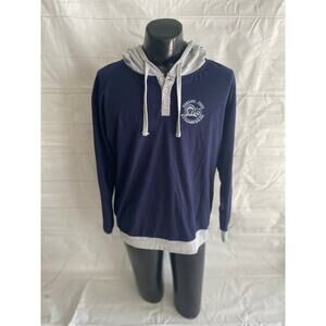 Eskimo Joe's Stillwater Heathered Henley Long Sleeve Hoodie/Pullover Unisex XL